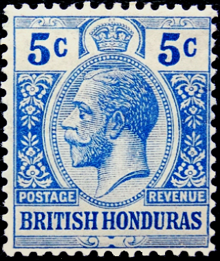 Британский Гондурас 1913 год . King George V , 5 с . Каталог 4,50 фунтов .